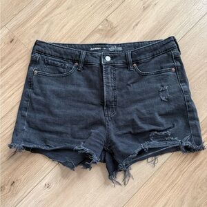 Old Navy Women's Black Distressed Jean Shorts